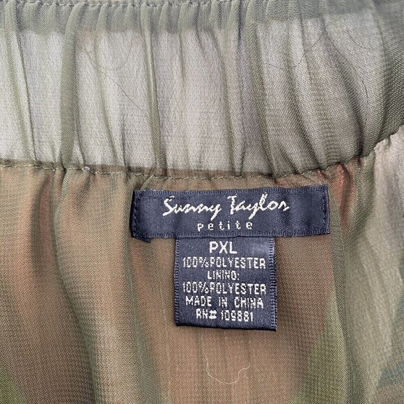 Sunny Taylor Petite Size PXL Skirt Colorful Pleated with Ruffle Hem - Picture 2 of 6